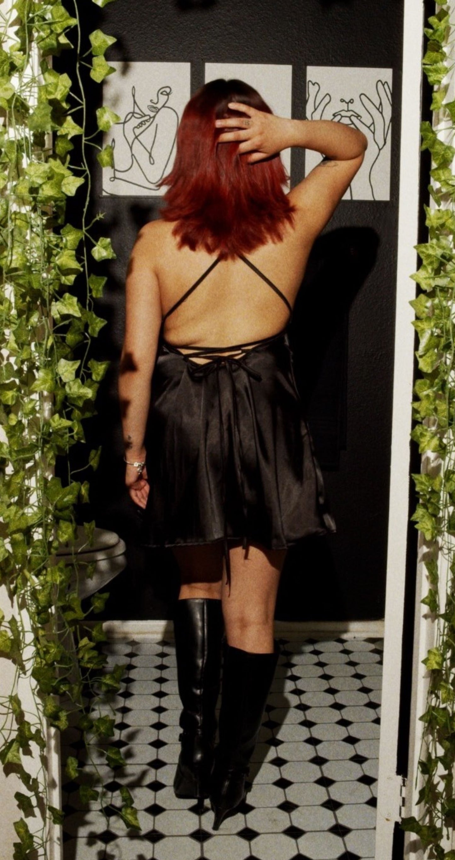 Lace Back Mini Dress